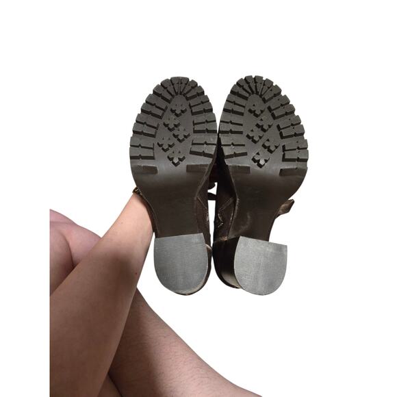 Steve Madden pink/brown heeled booties, size 8.5 - Picture 4 of 7